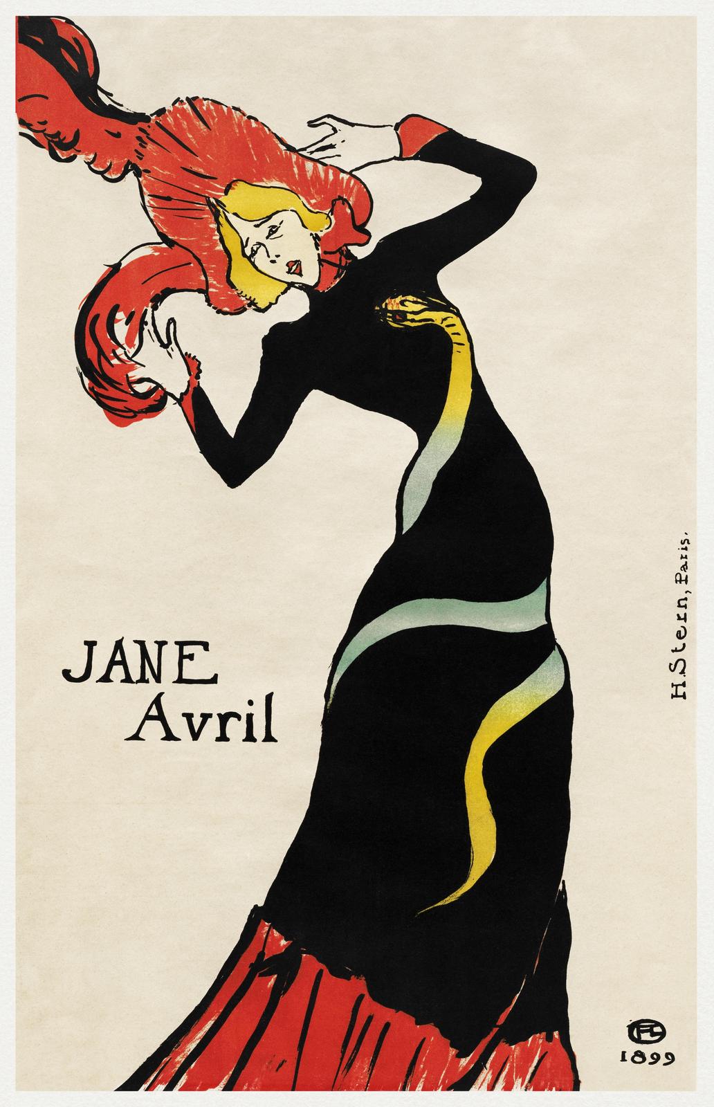 Jane Avril Art Nouveau Poster Wall Art