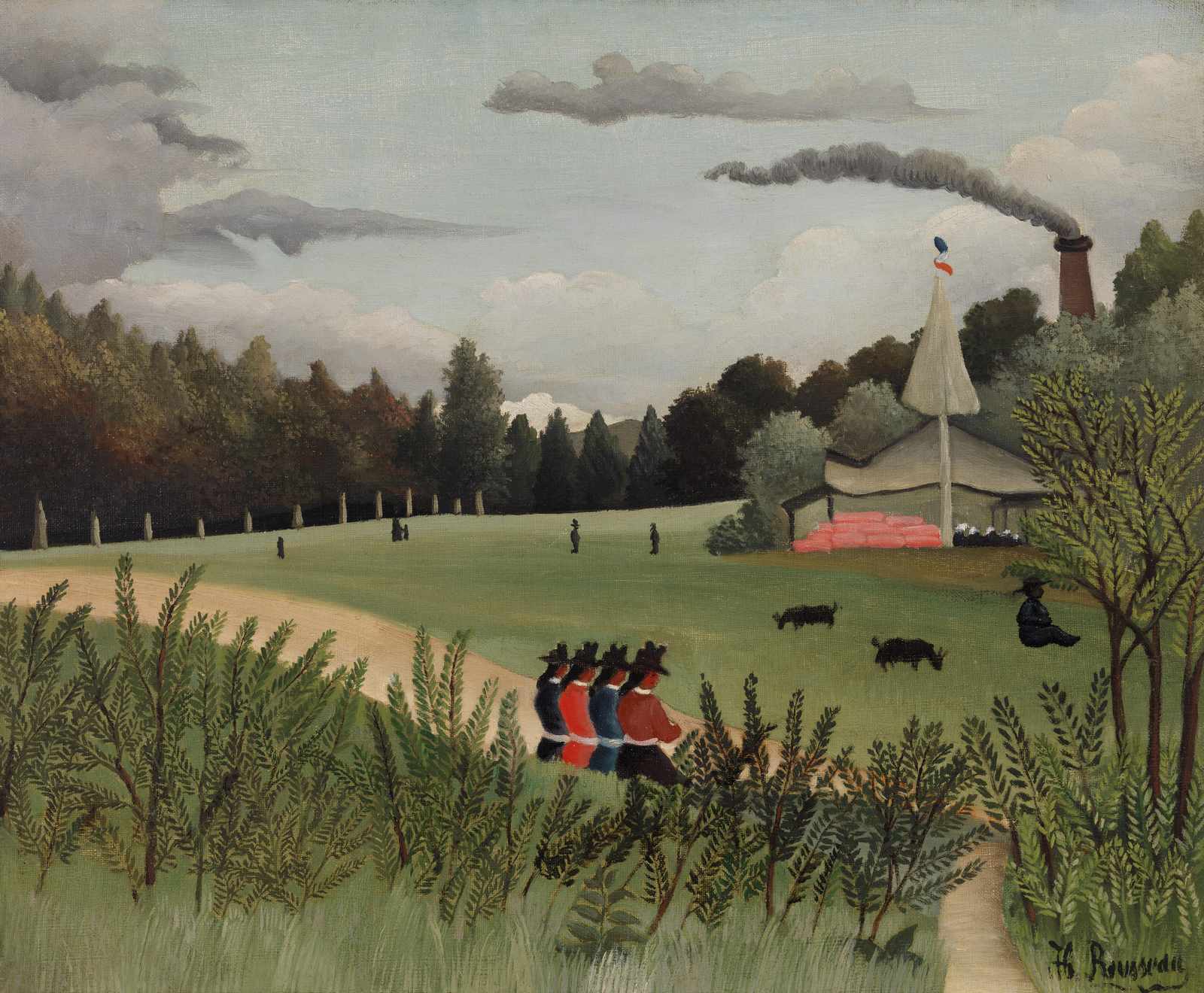 Rousseau's Pastoral Landscape Wall Art