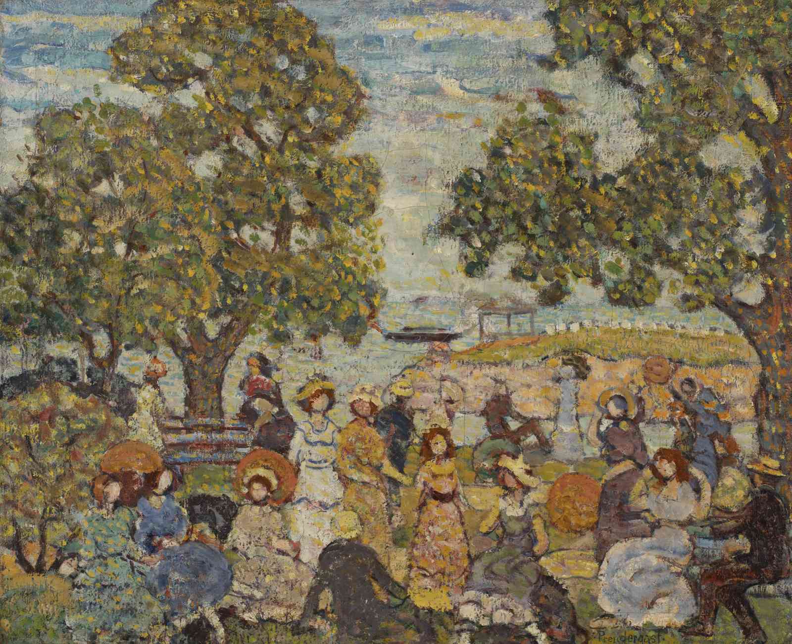Vibrant Outdoor Gathering Impressionist Wall Art