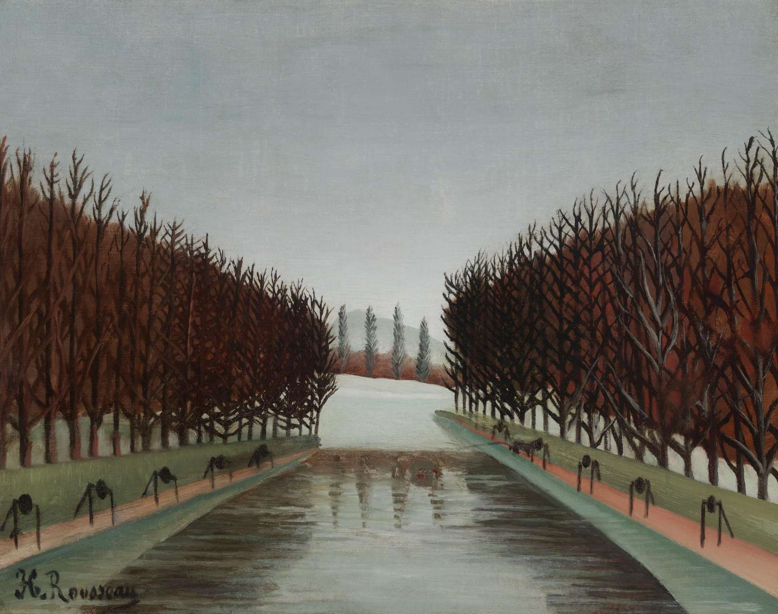 Enigmatic Forest Canal Wall Art
