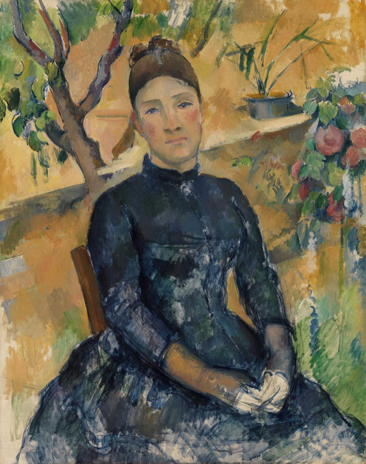 Seated Woman Portrait Cezanne Wall Art