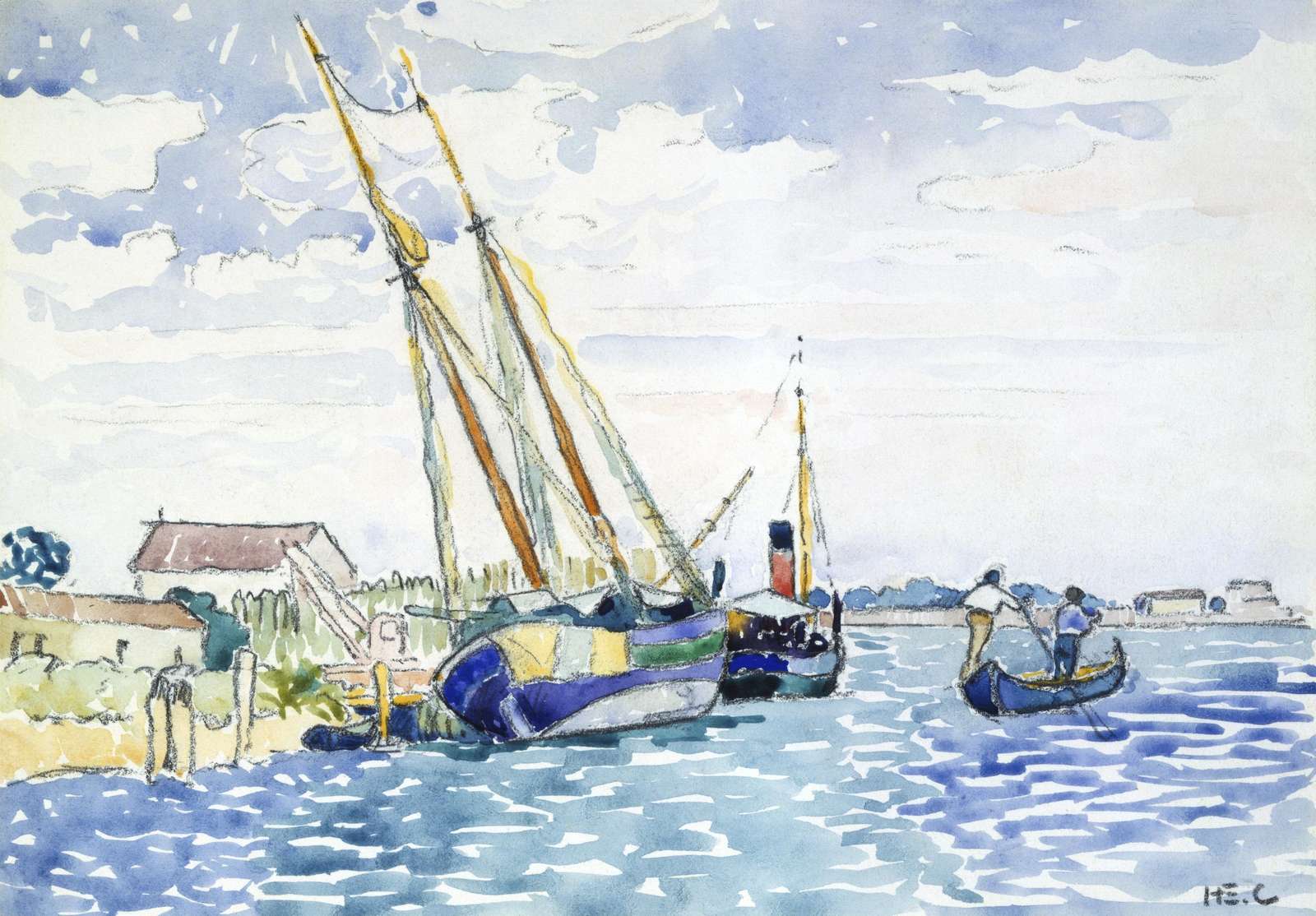 Seaside Serenity Boats Wall Art