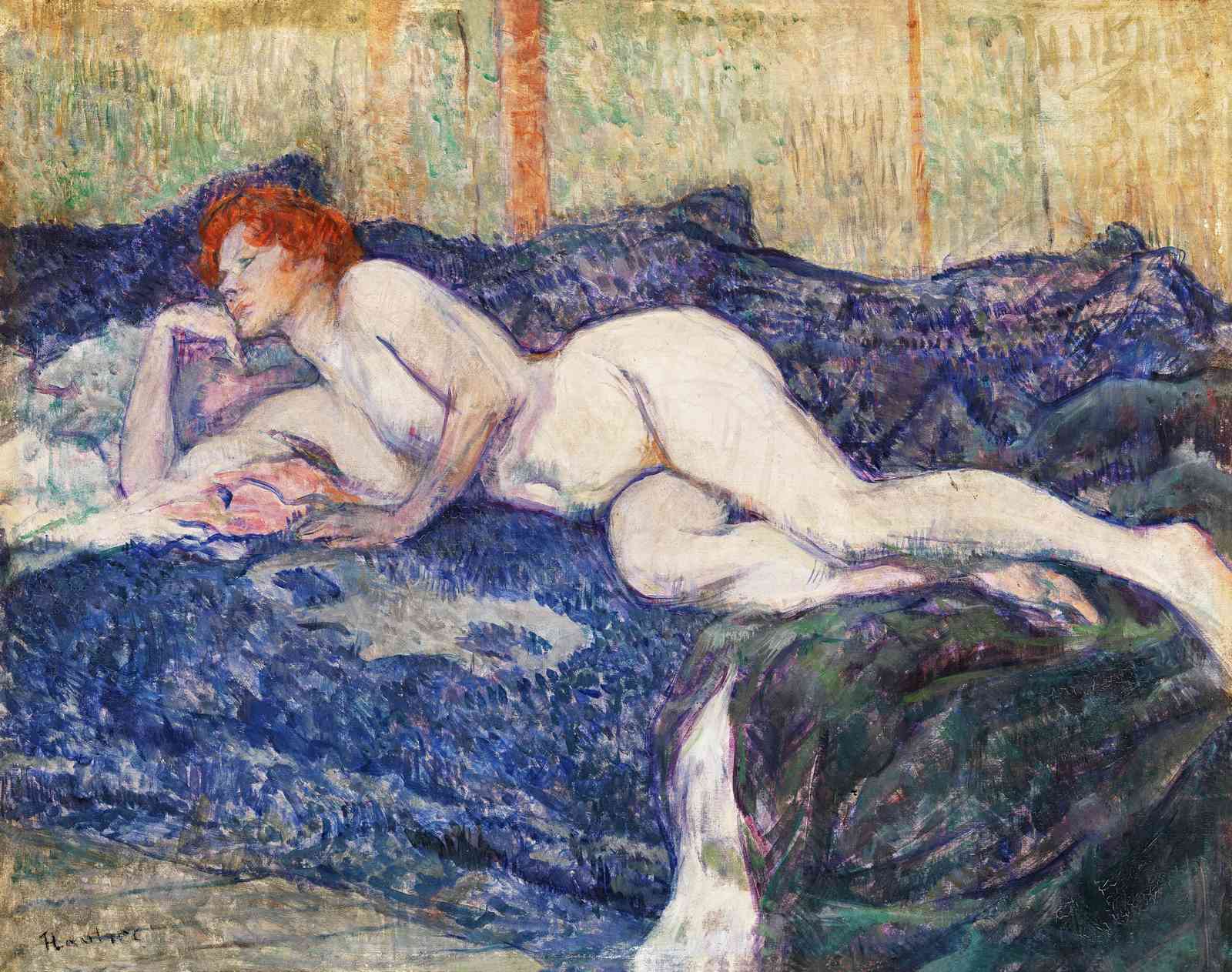 Reclining Nude Red Hair Wall Art