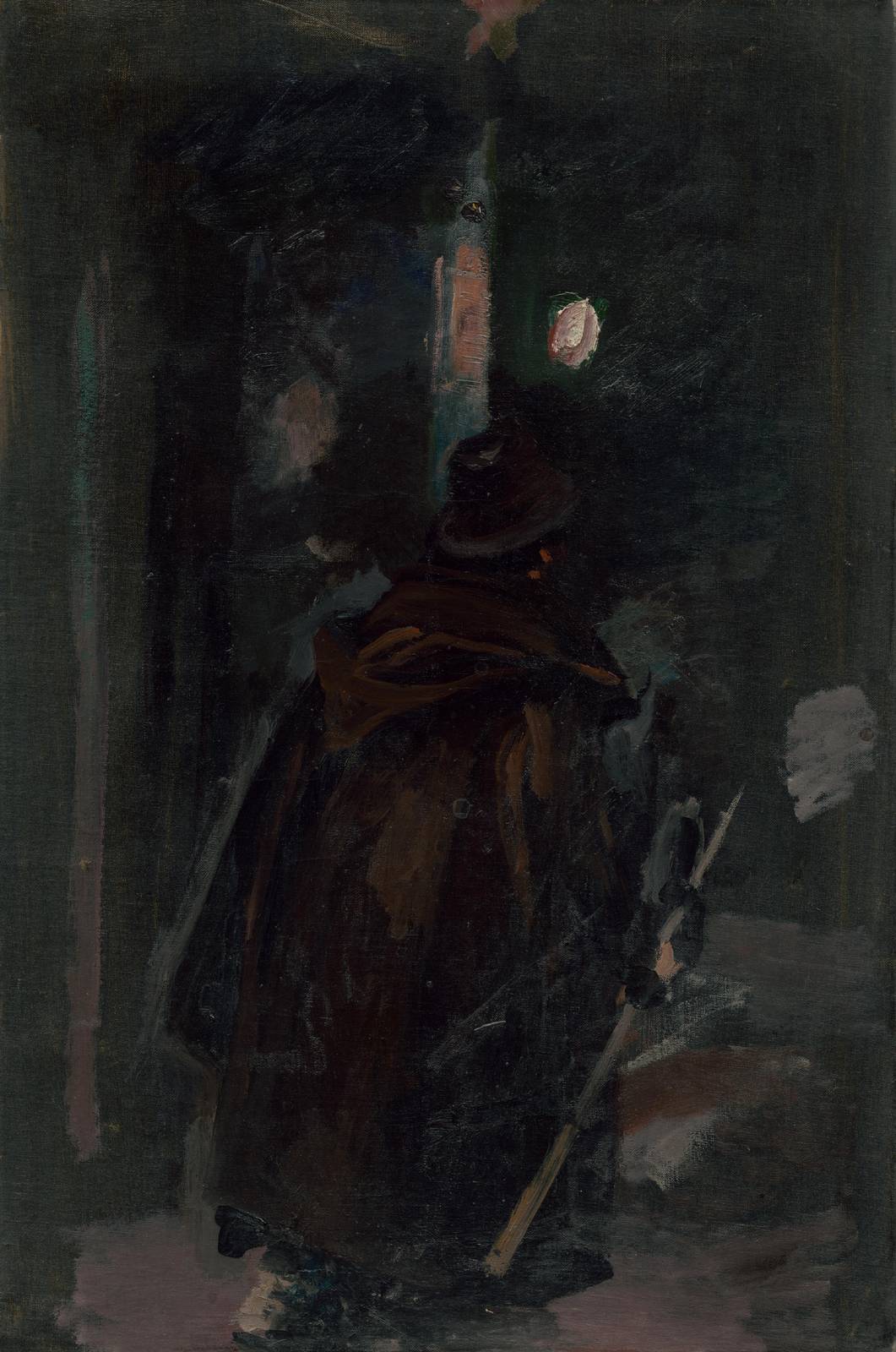 Mysterious Figure in Shadows Wall Art