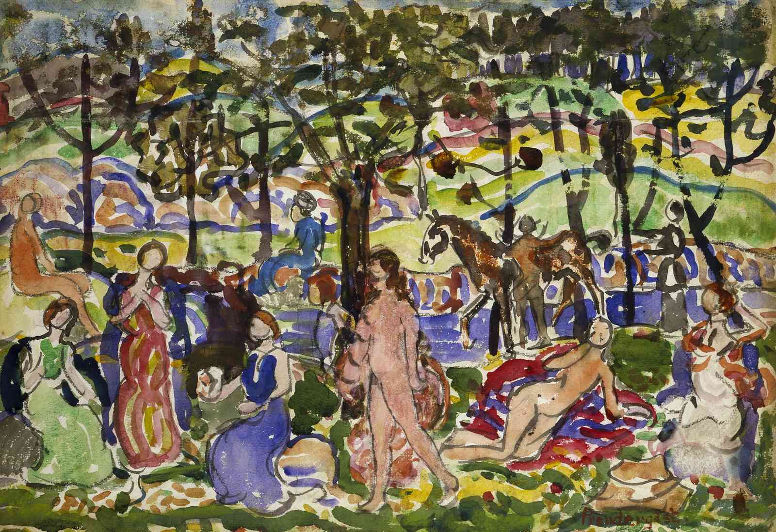 Impressionist Picnic Scene Wall Art