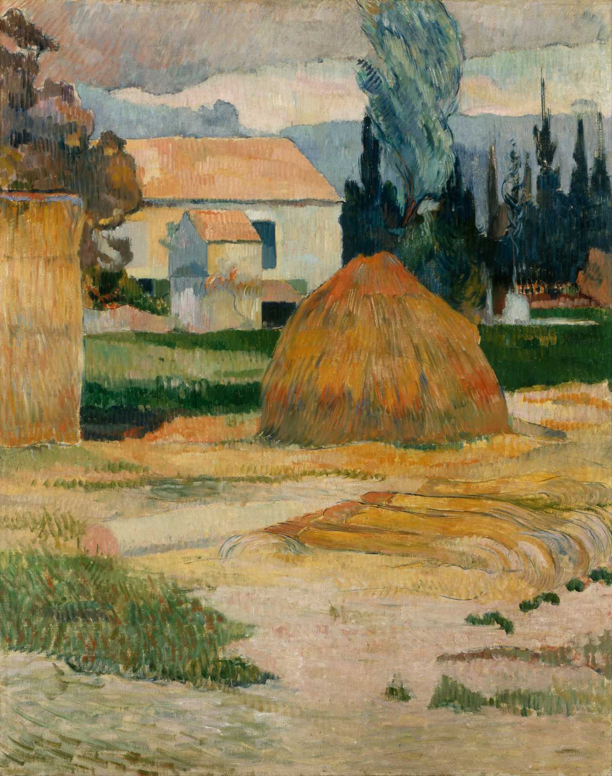 Impressionist Haystacks & Farmhouse Wall Art