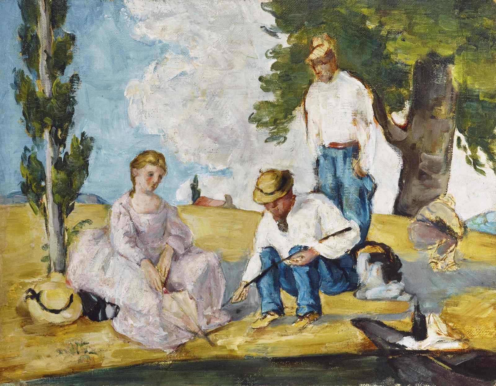 Vintage Riverside Picnic Wall Art