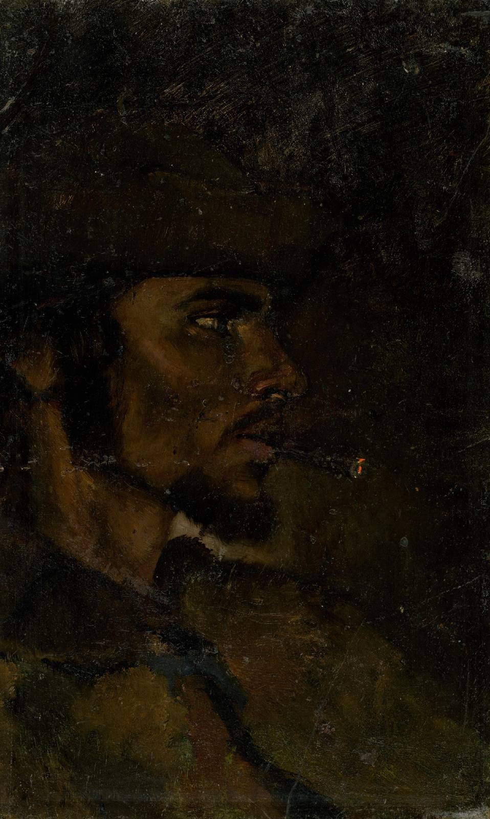 Intense Man Smoking Portrait Wall Art