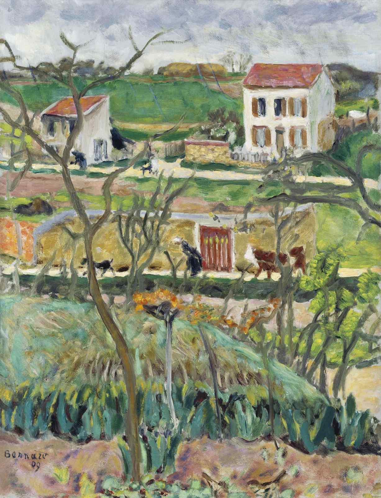 Impressionist Landscape Farm Scene Wall Art