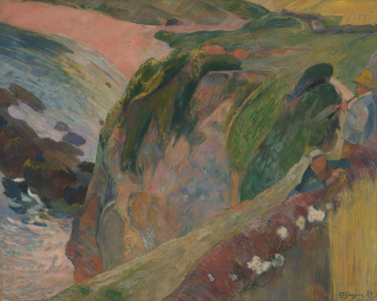 Coastal Landscape with Figures Wall Art