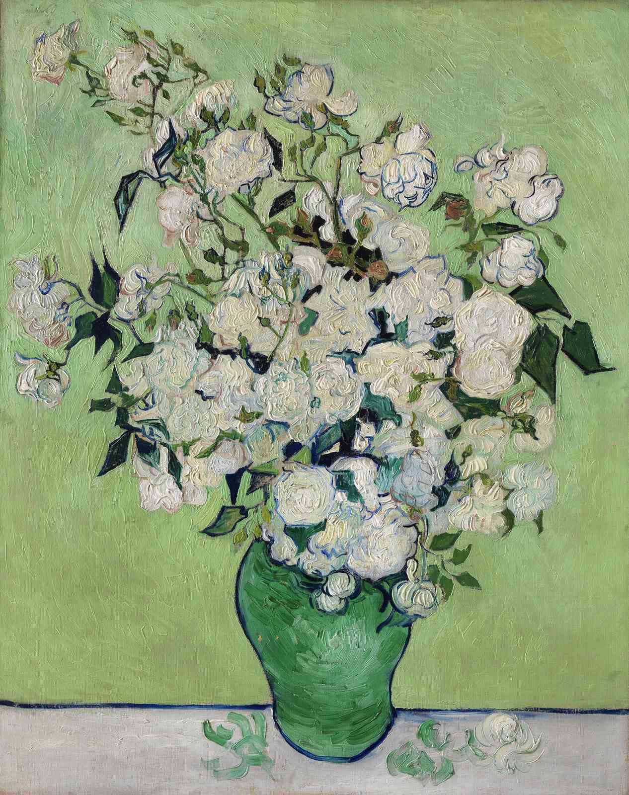 Van Gogh White Roses Art Wall Art - Masterpiece Wall Art