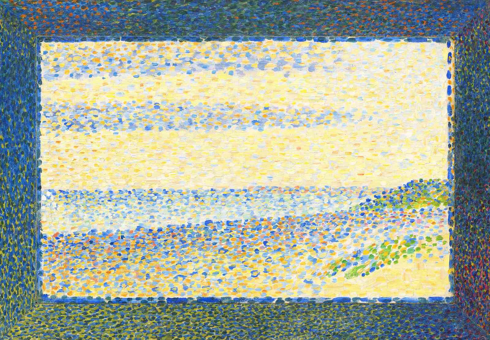Vibrant Pointillist Seascape Wall Art