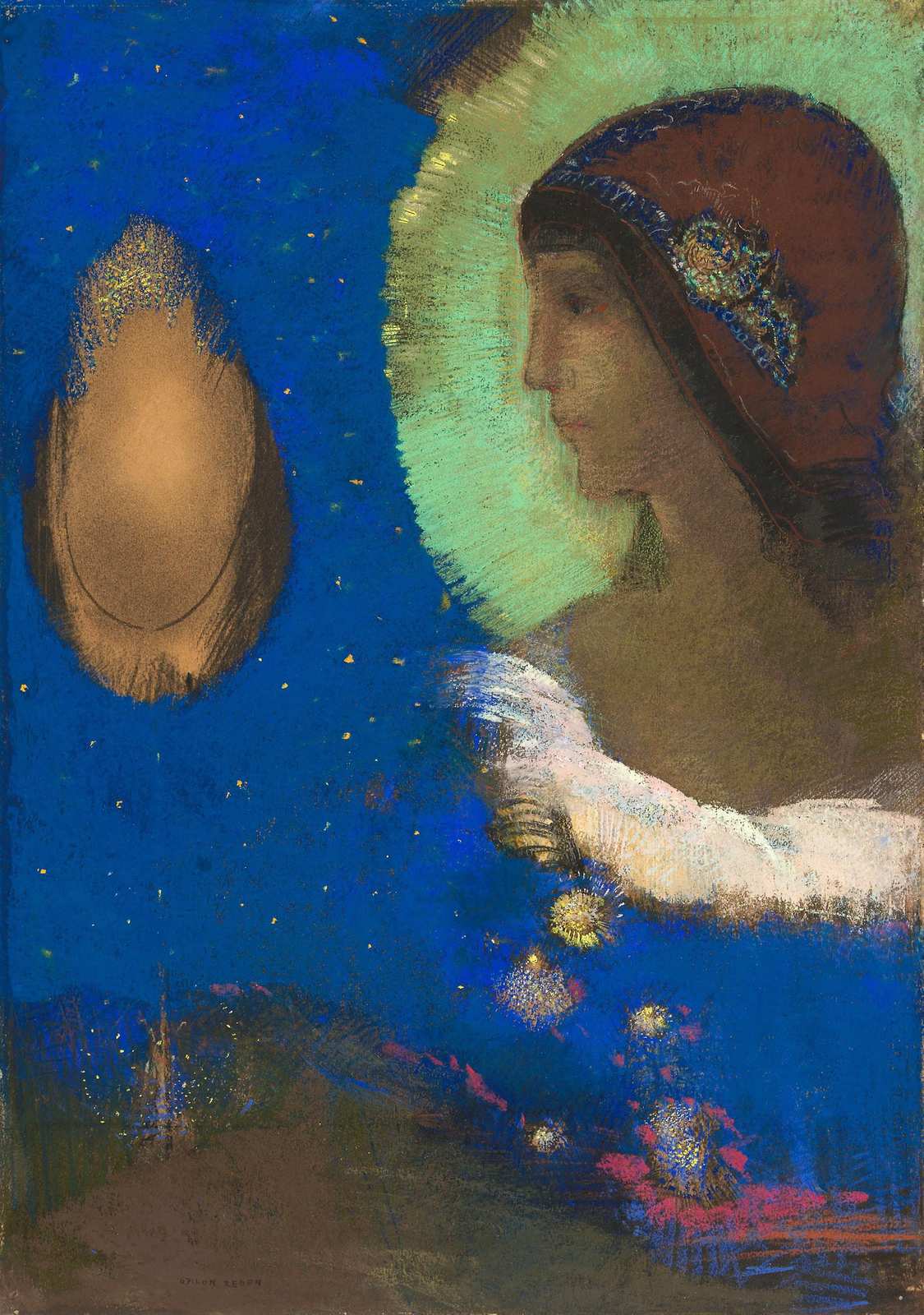 Mysterious Woman Celestial Dream Wall Art