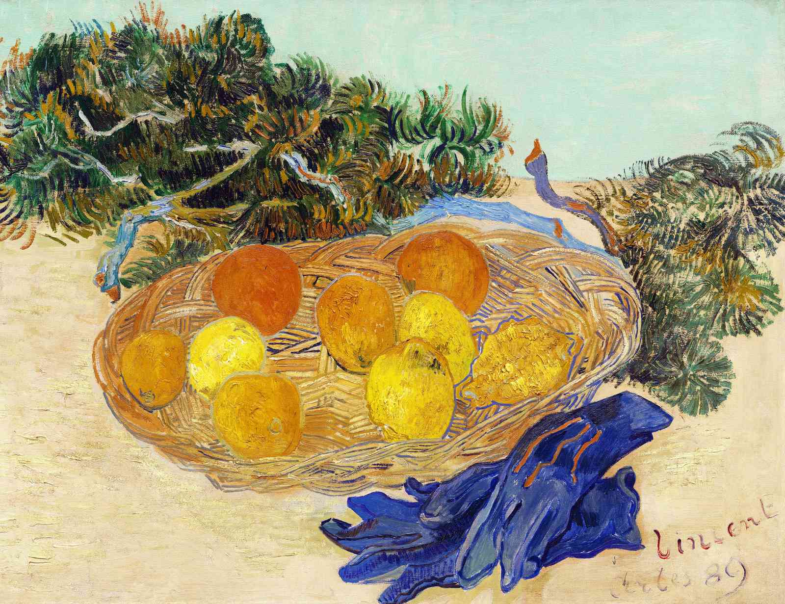 Van Gogh Oranges & Lemons Basket Wall Art