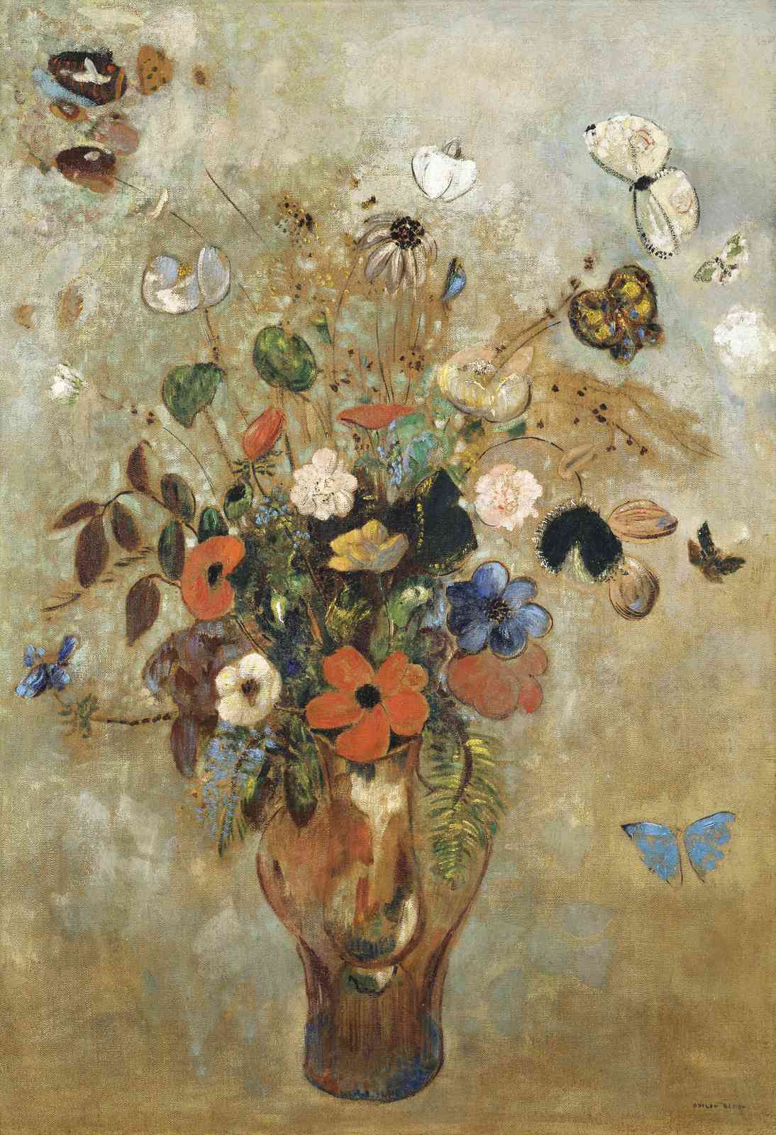 Whimsical Butterfly Floral Wall Art