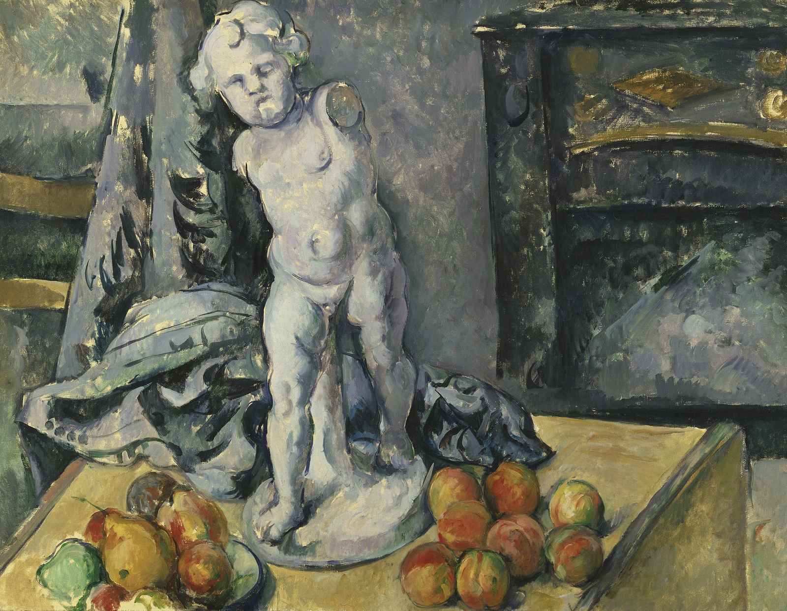 Cherub and Fruit Still Life Wall Art