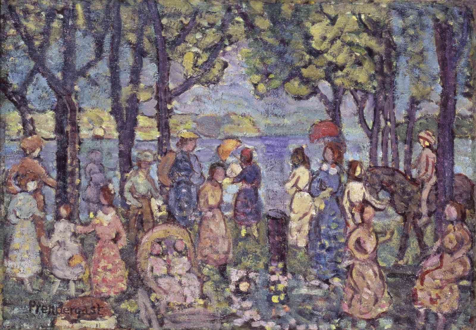 Idyllic Park Scene Impressionist Wall Art