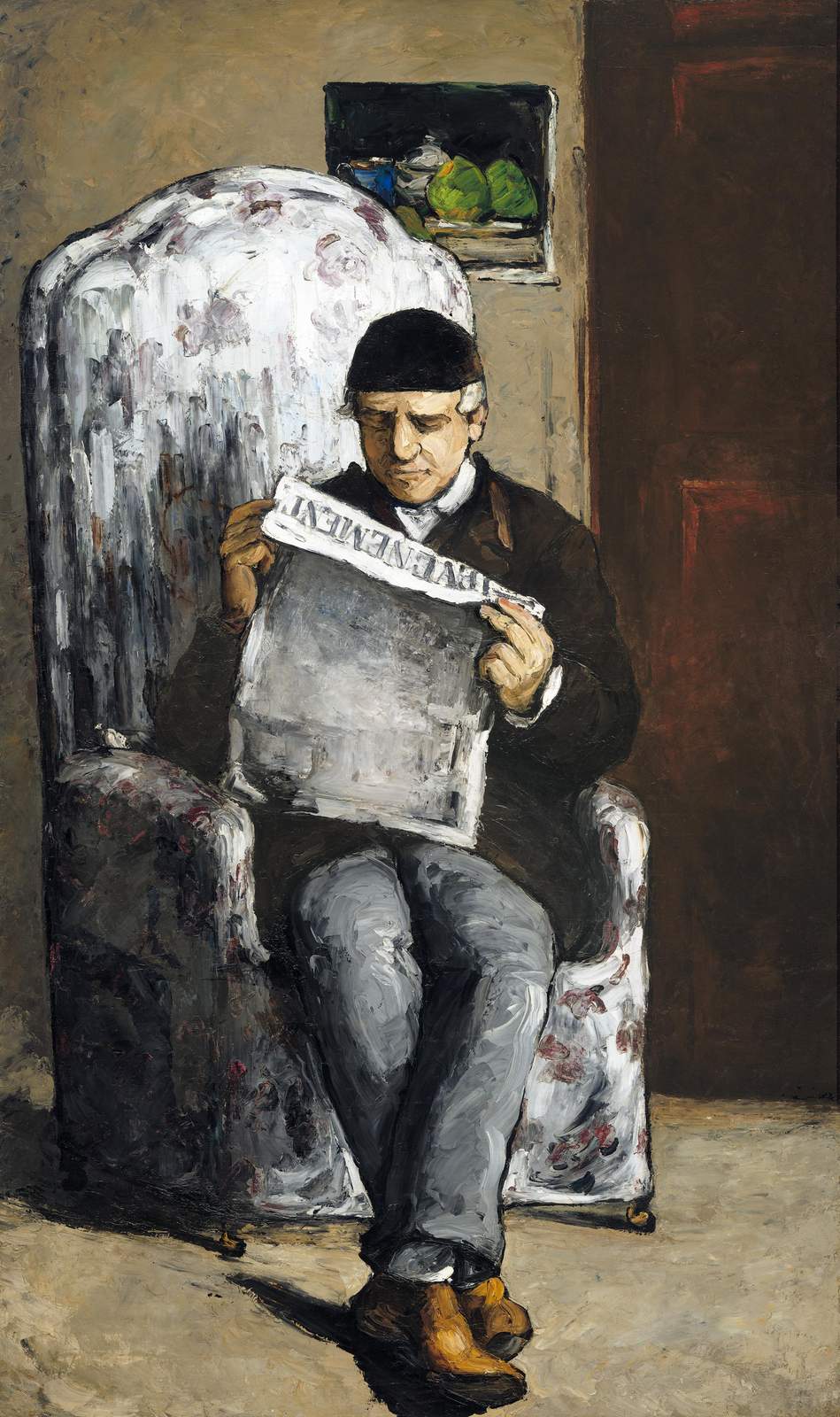 Man Reading Newspaper Wall Art | Modern Home Decor