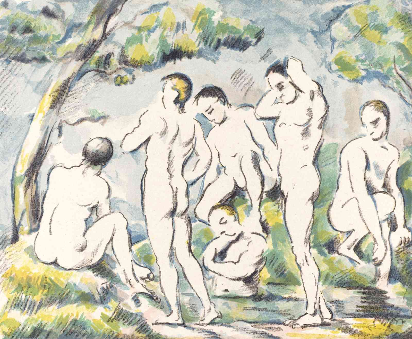 Bathers Impressionist Figures Wall Art