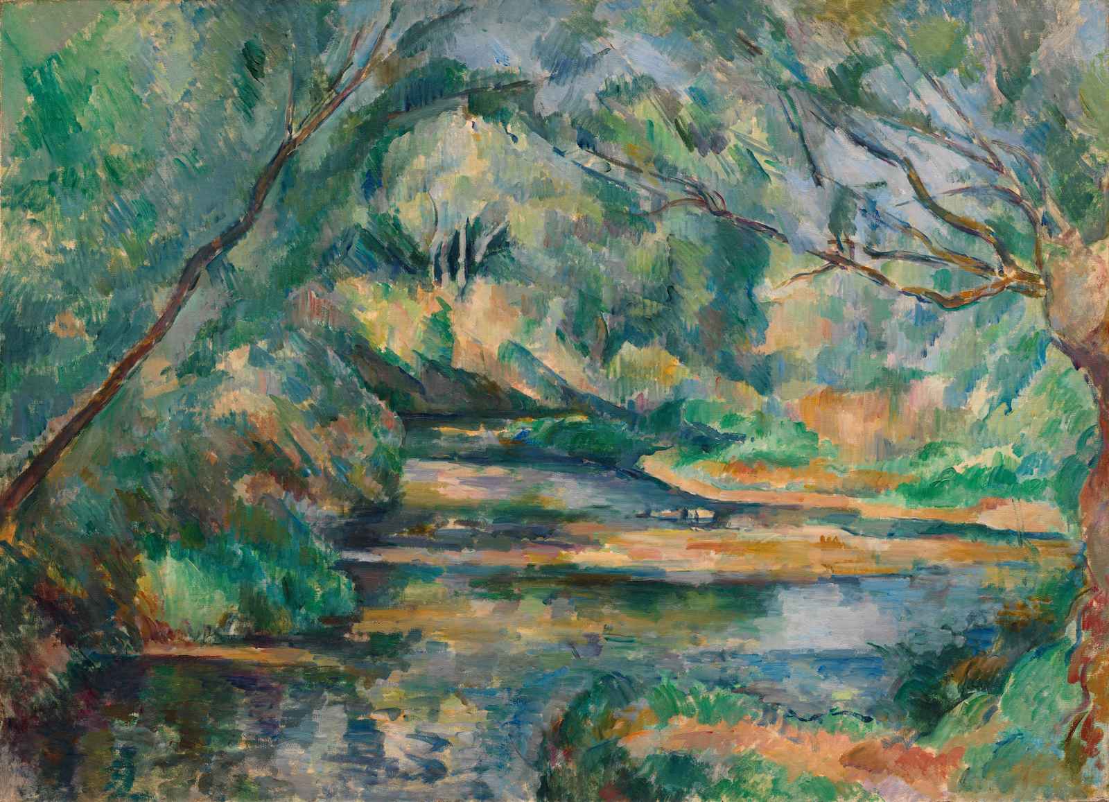 Tranquil River Landscape Impressionist Wall Art