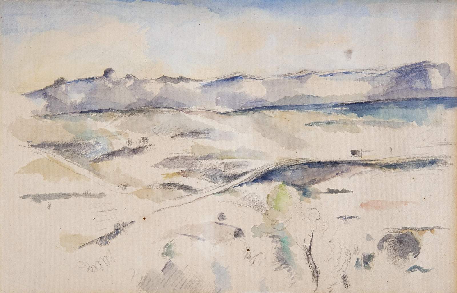 Serene Landscape Watercolor Wall Art