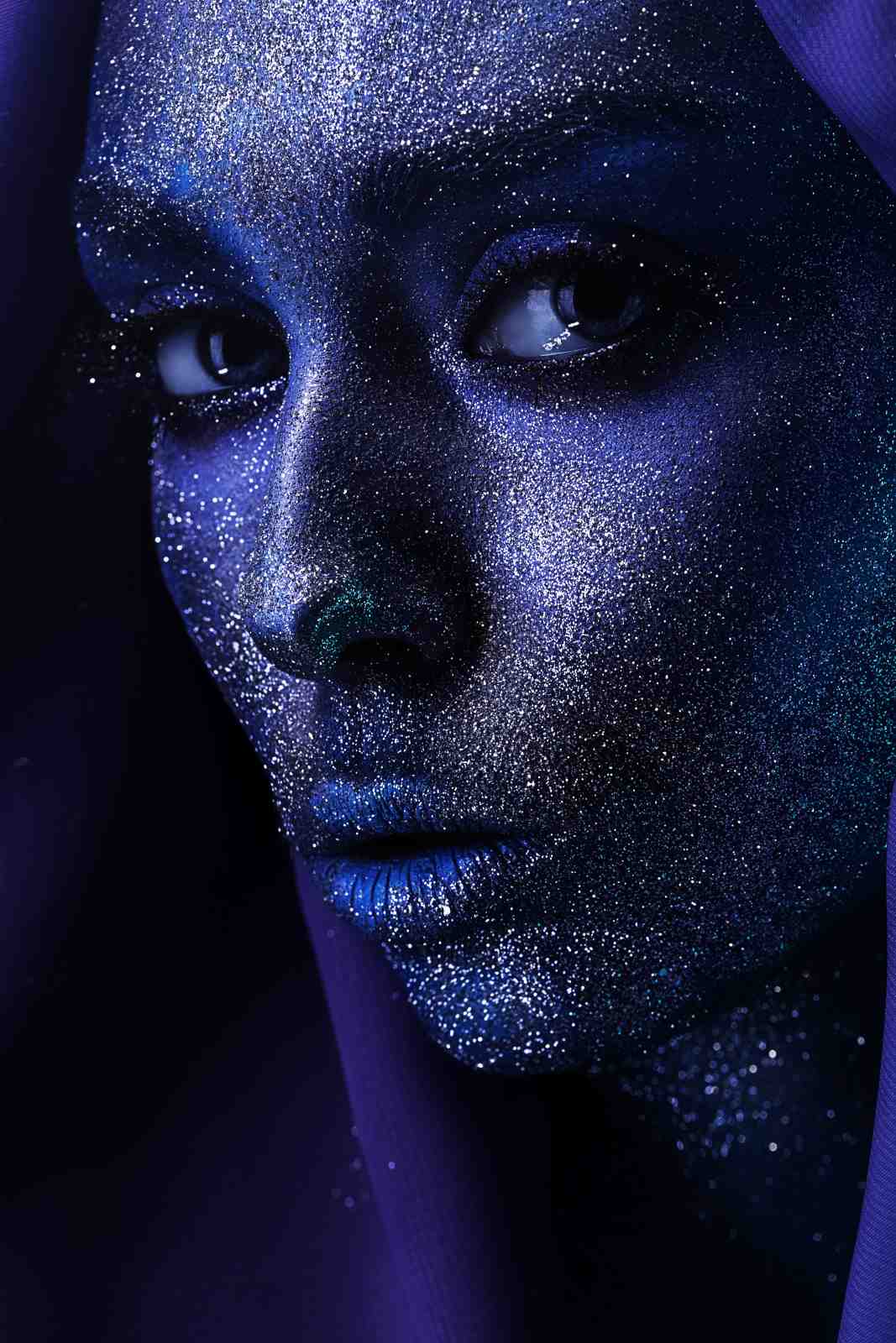 Celestial Sparkle Face Art Wall Art