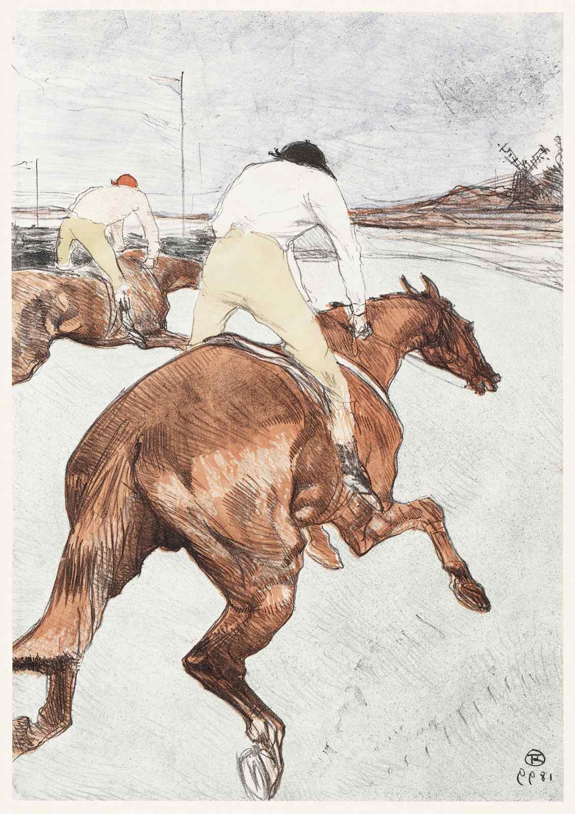 Dynamic Horse Racing Scene Wall Art