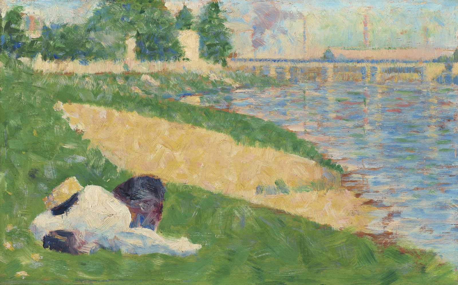 Serene Riverside Relaxation Wall Art