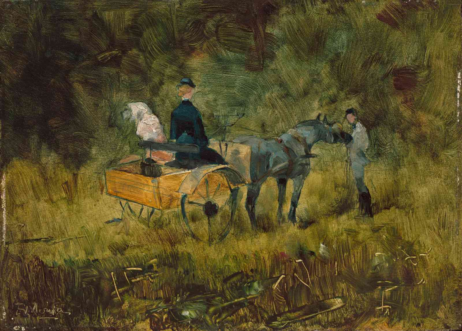 Impressionist Horse & Carriage Wall Art