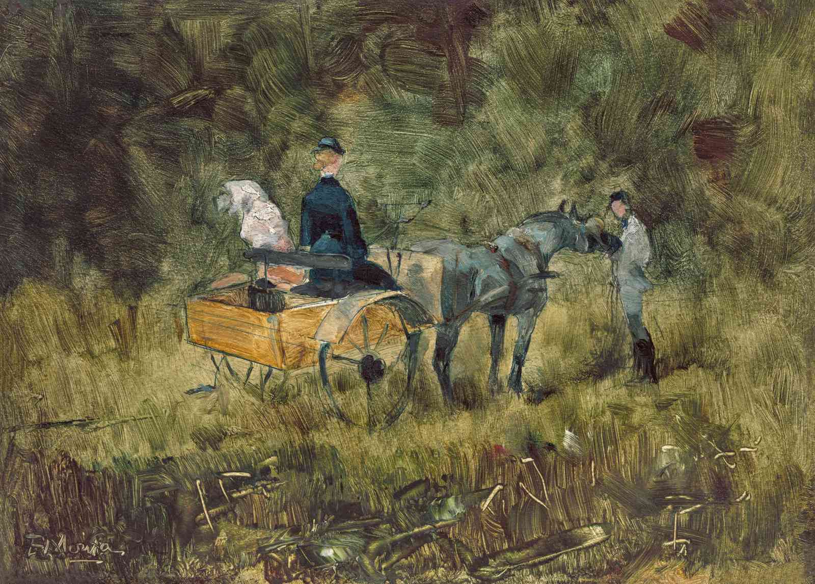 Equestrian Scene Wall Art - Vintage Art