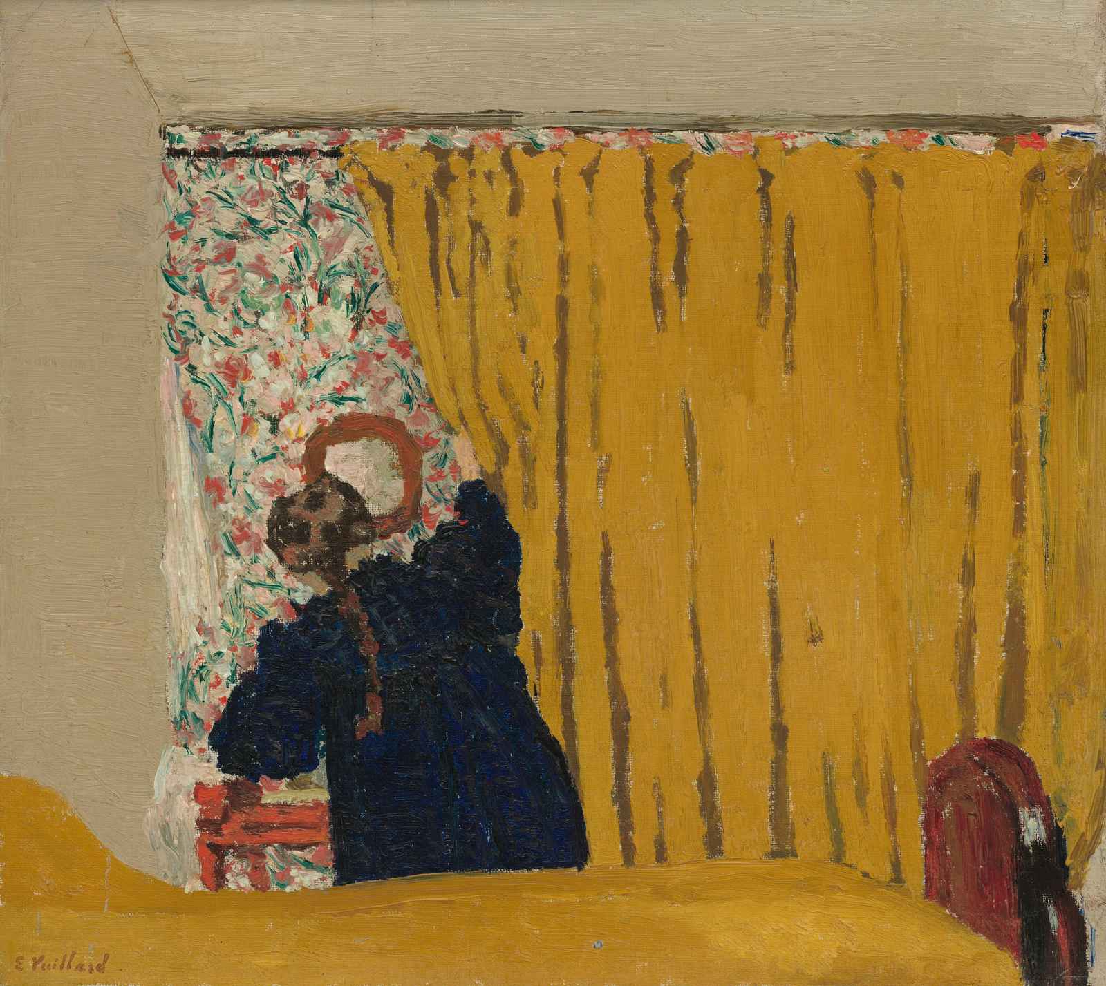 Vintage Interior Scene with Woman Wall Art
