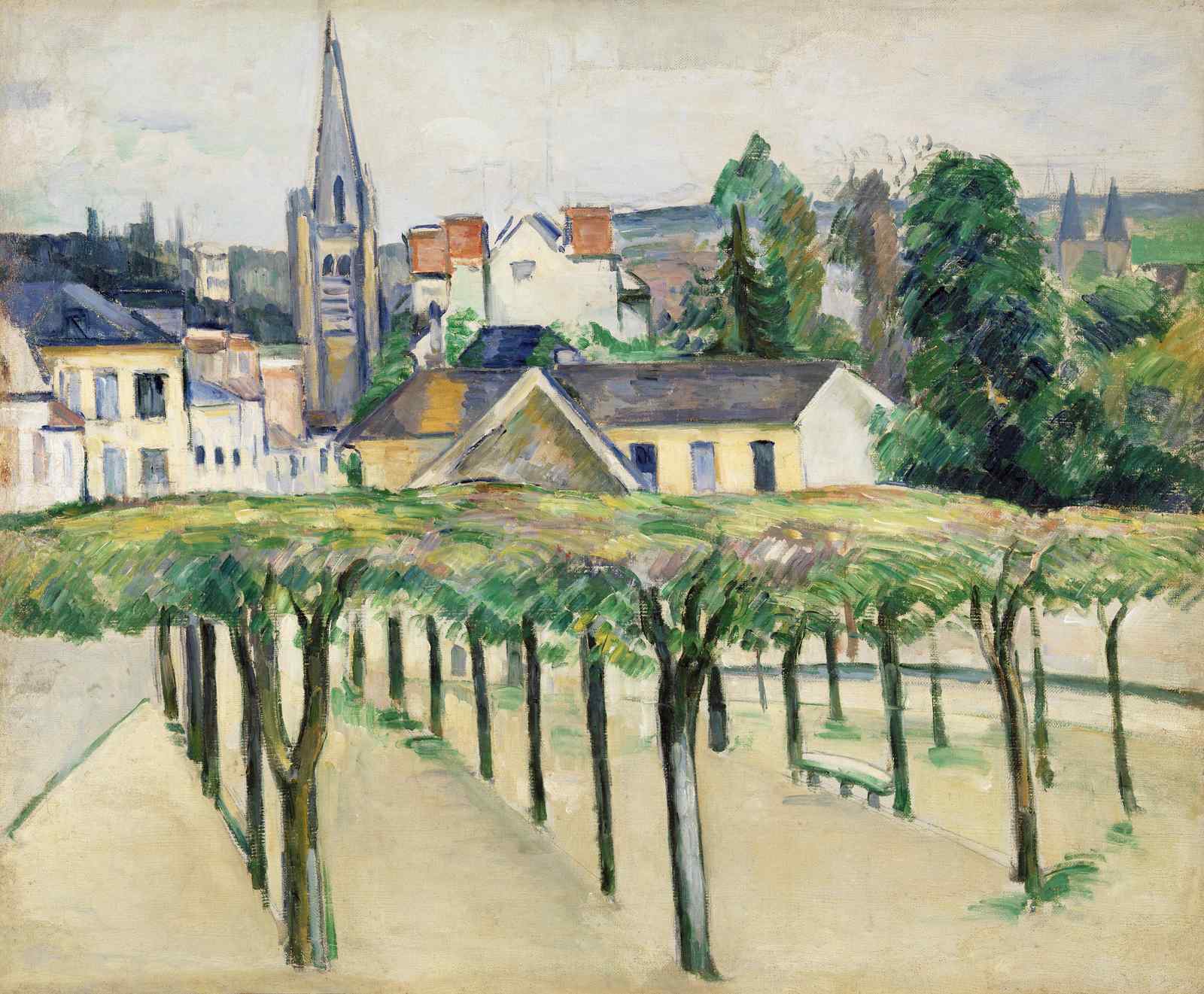 Impressionist Village Scene Wall Art