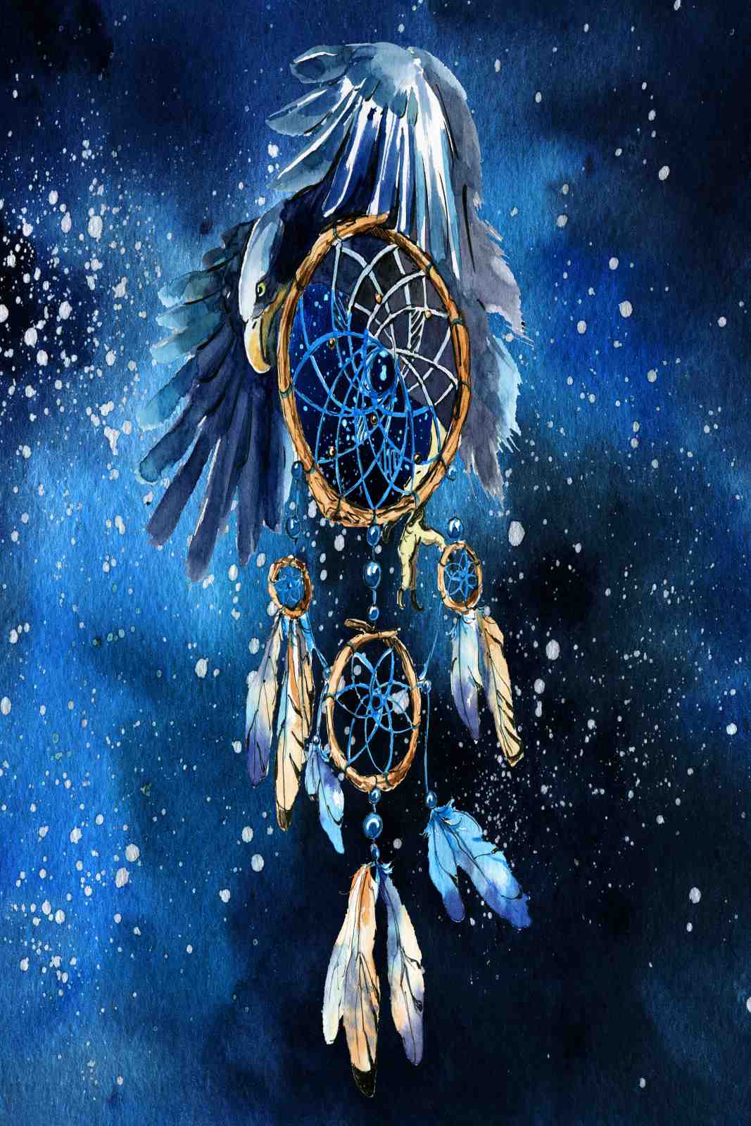 Eagle Dreamcatcher & Night Sky Wall Art
