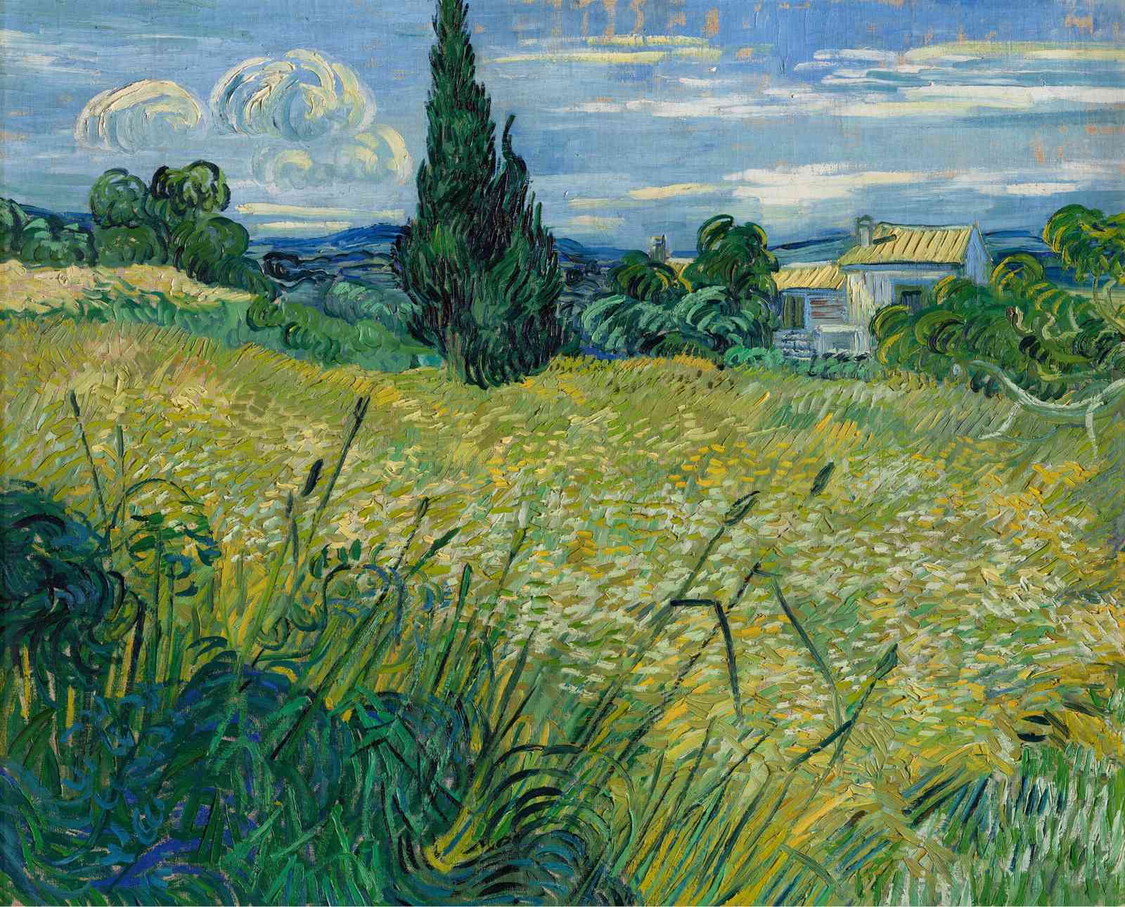 Van Gogh Wheat Field Cypress Wall Art