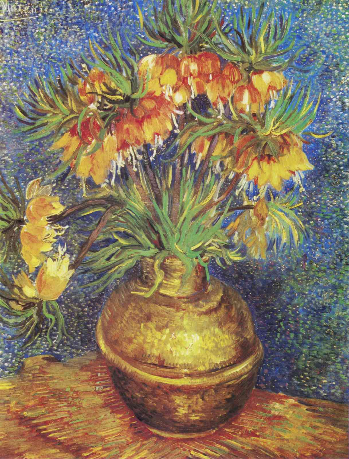 Vibrant Imperial Fritillary Vase Wall Art