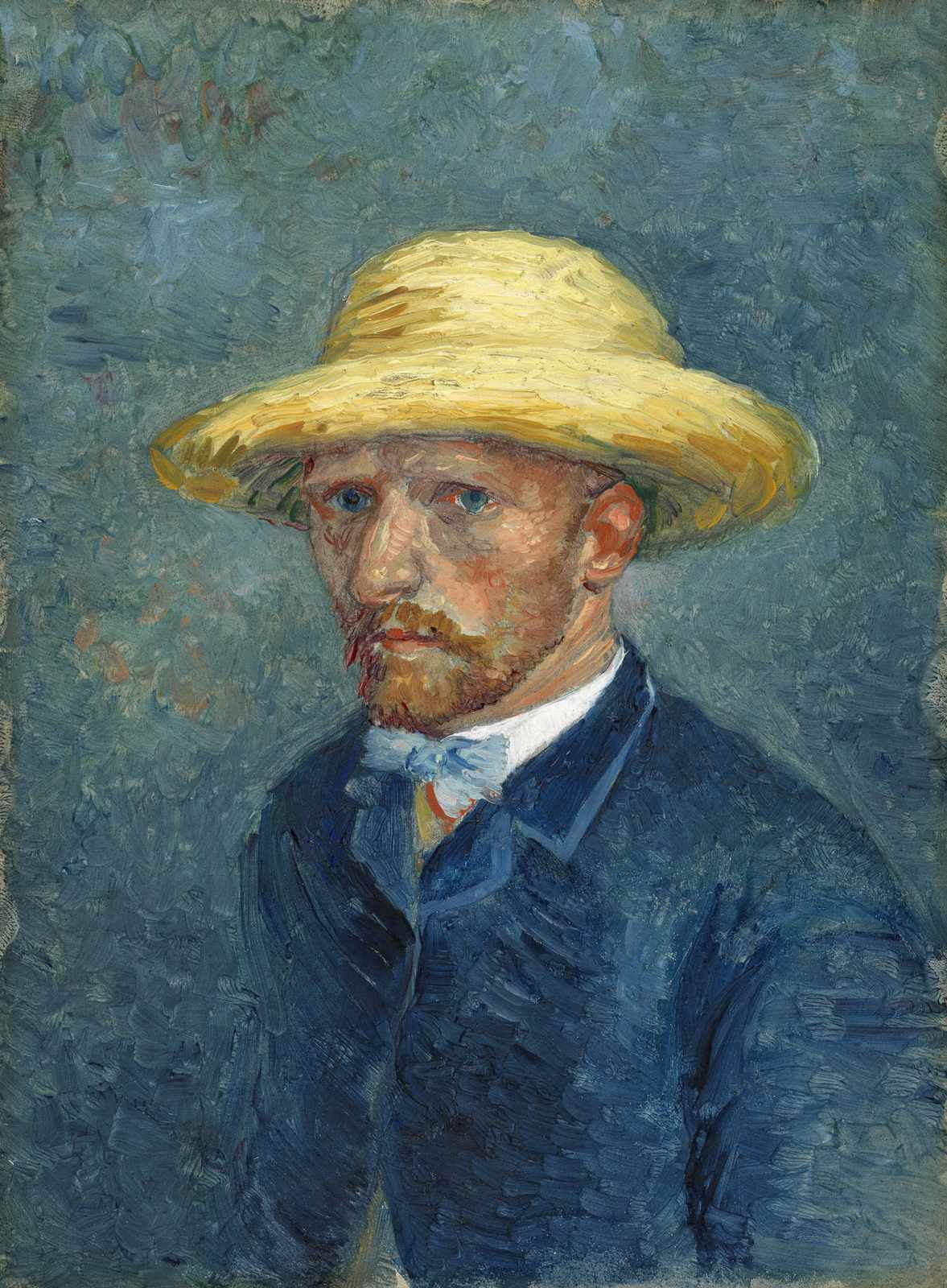 Van Gogh Self-Portrait Straw Hat Wall Art