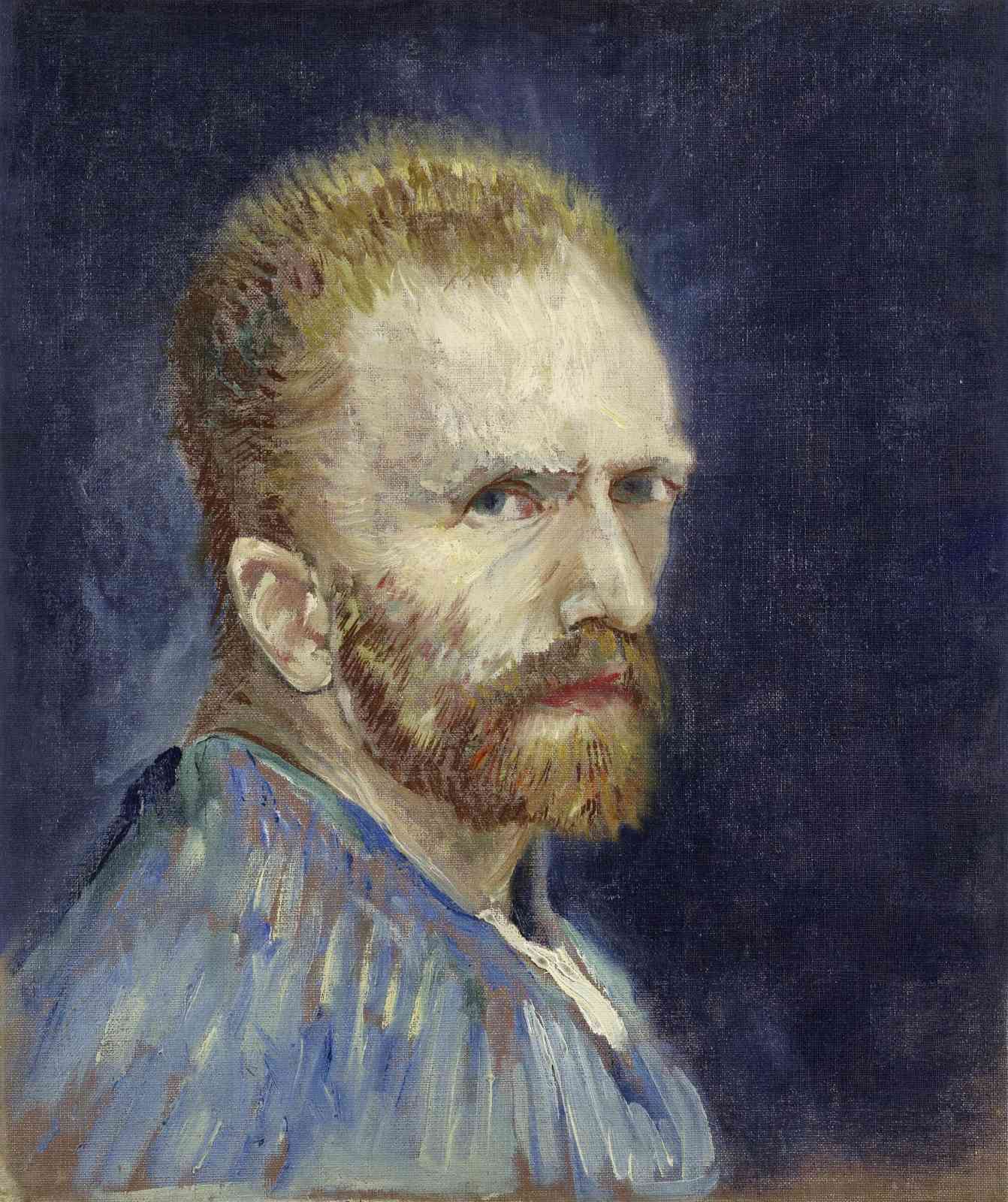 Van Gogh Self Portrait Blue Wall Art