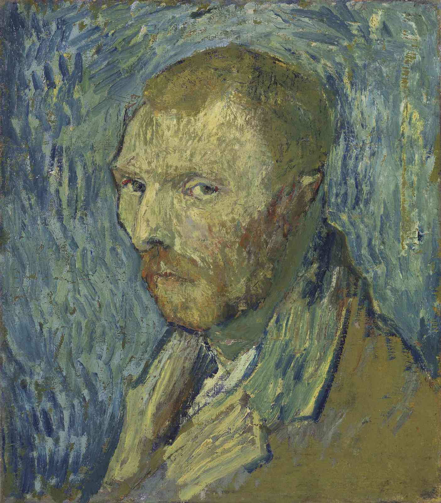 Van Gogh Self Portrait Blue Wall Art