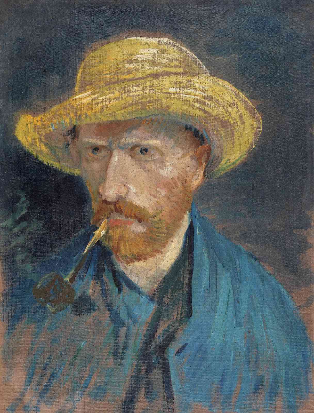 Van Gogh Self-Portrait Straw Hat Wall Art