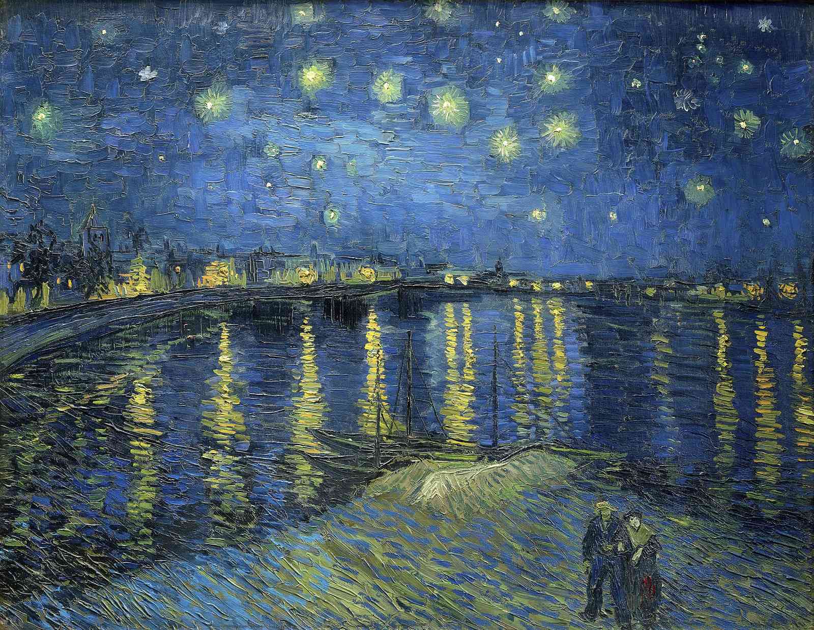 Van Gogh Starry Night Over Rhone Wall Art