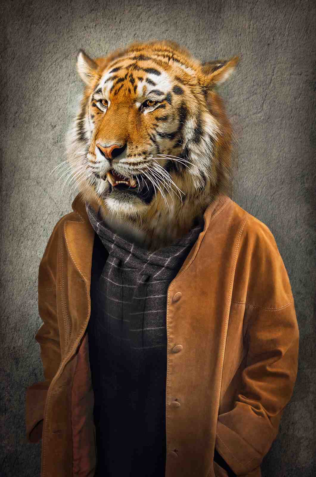 Sophisticated Tiger Portrait Wall Art