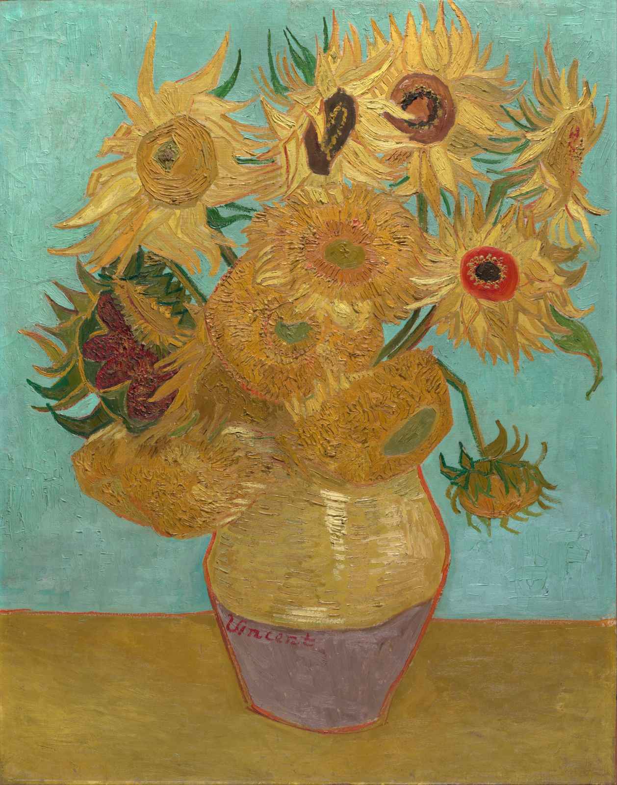 Vincent Van Gogh Sunflowers Masterpiece Wall Art