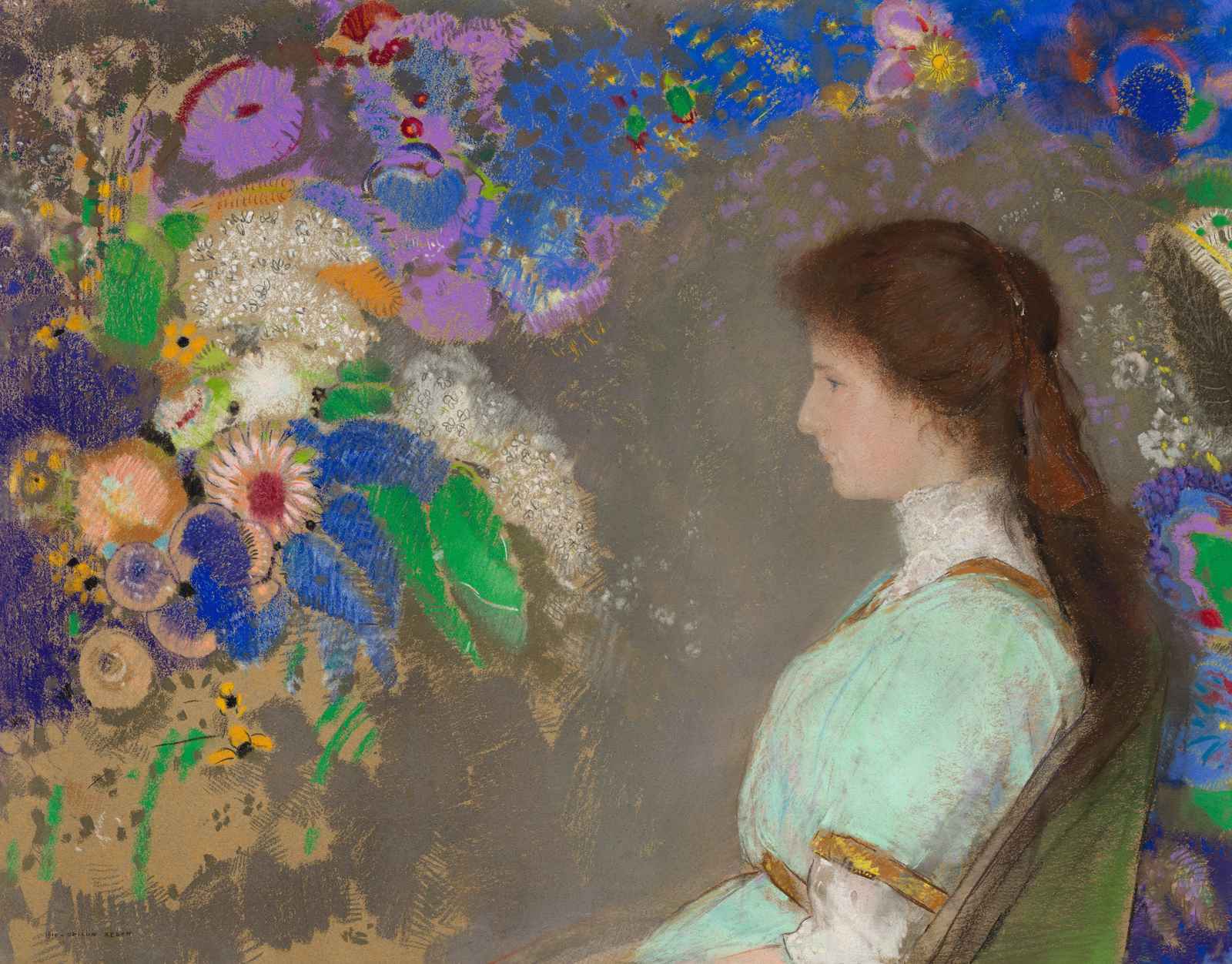 Impressionist Floral Portrait Wall Art