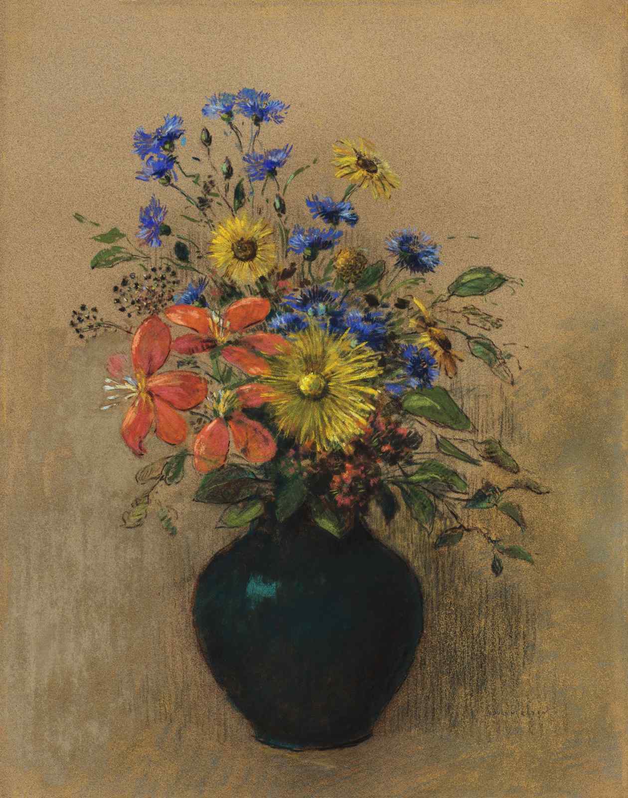 Vibrant Wildflower Bouquet Wall Art