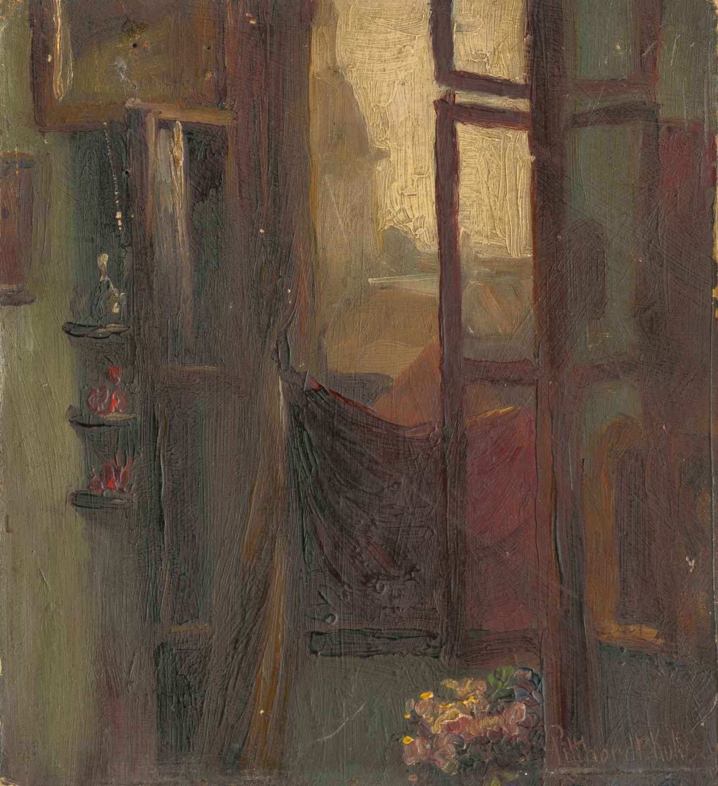 Cozy Window View Oil Painting Wall Art