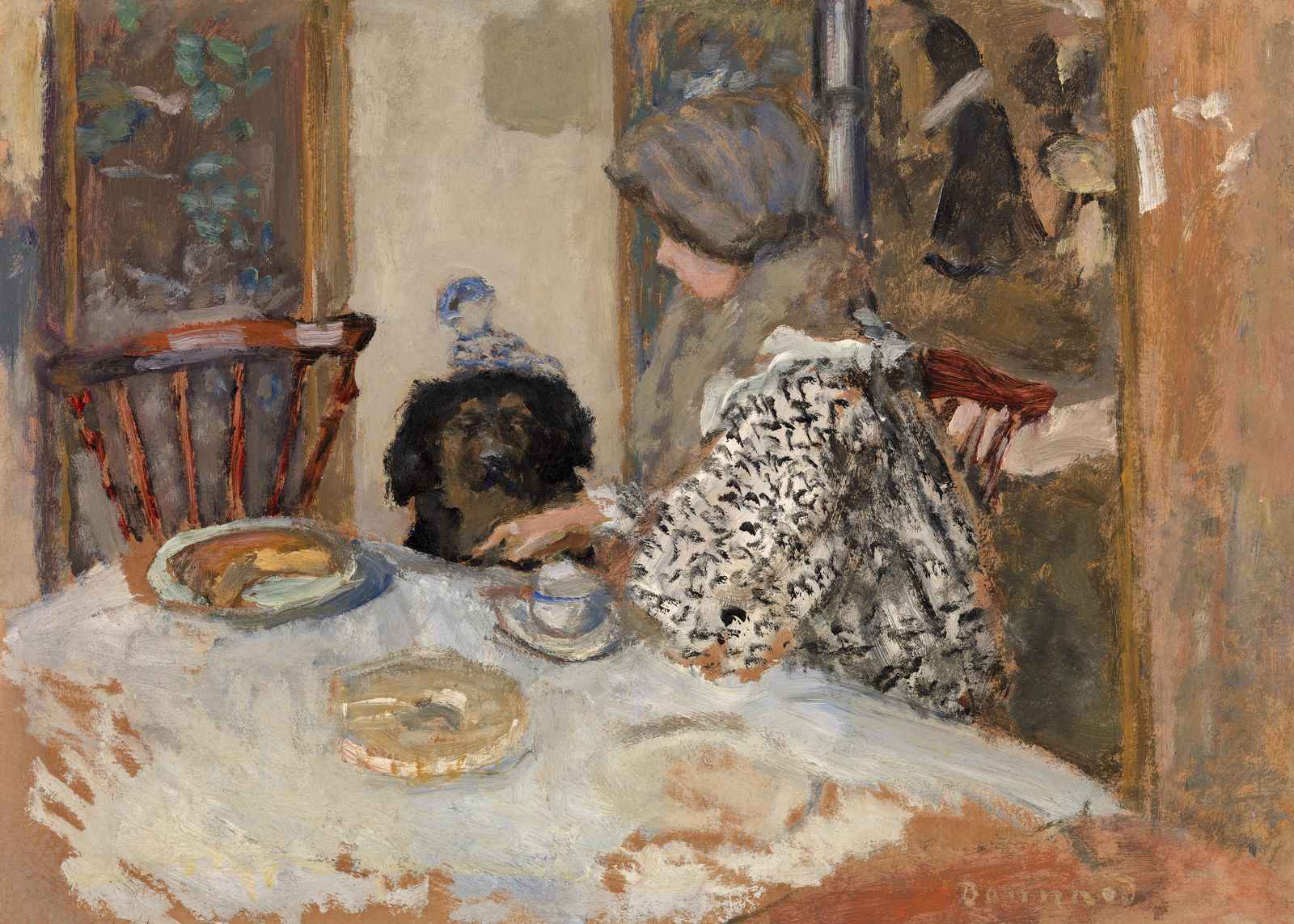 Cozy Dog and Tea Time Impressionist Wall Art