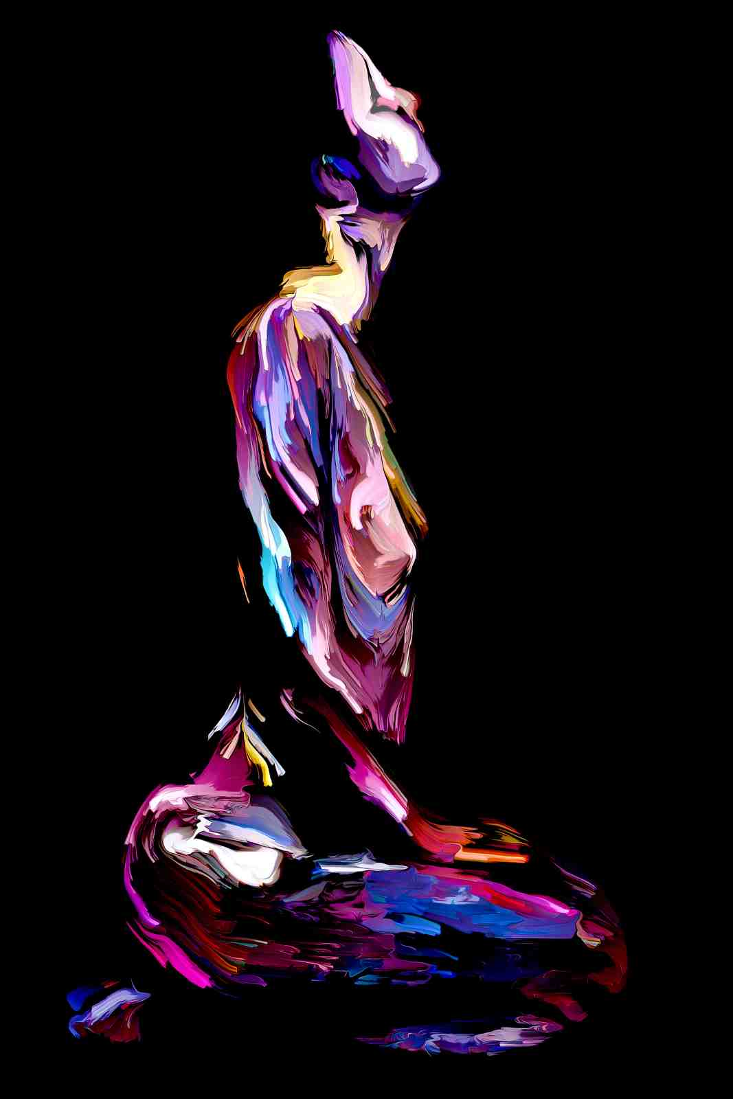 Abstract Figure "Fleeting Form" Wall Art