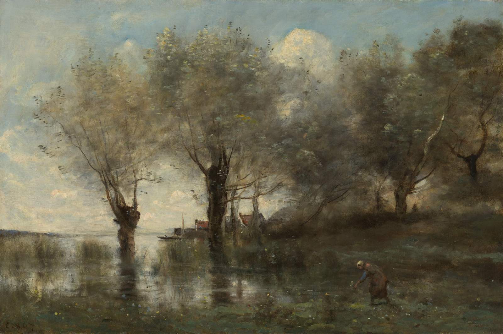 Tranquil Riverside Scene Wall Art