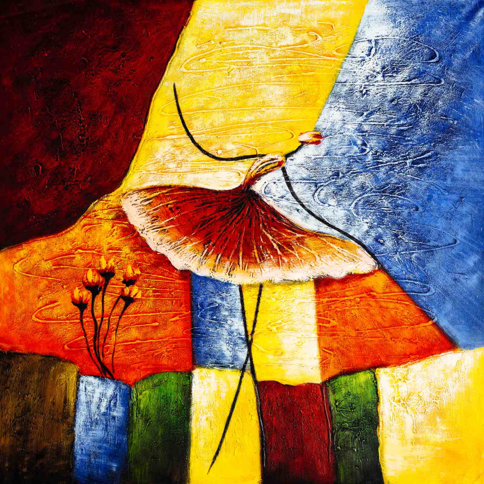 Vibrant Dancer Abstract Wall Art Art