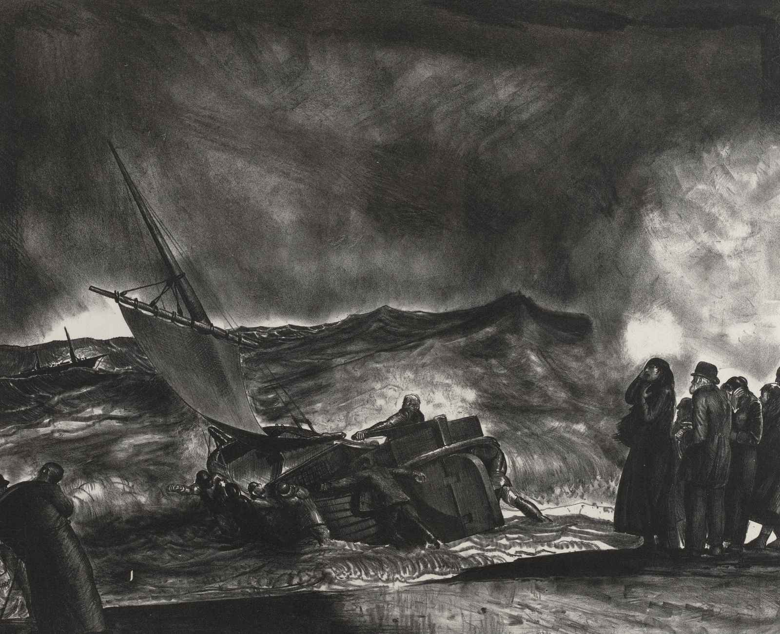 Dramatic Shipwreck Storm Sea Wall Art